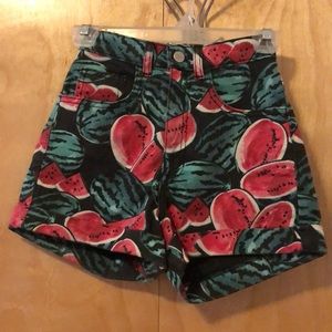 American Apparel high wasted jean shorts